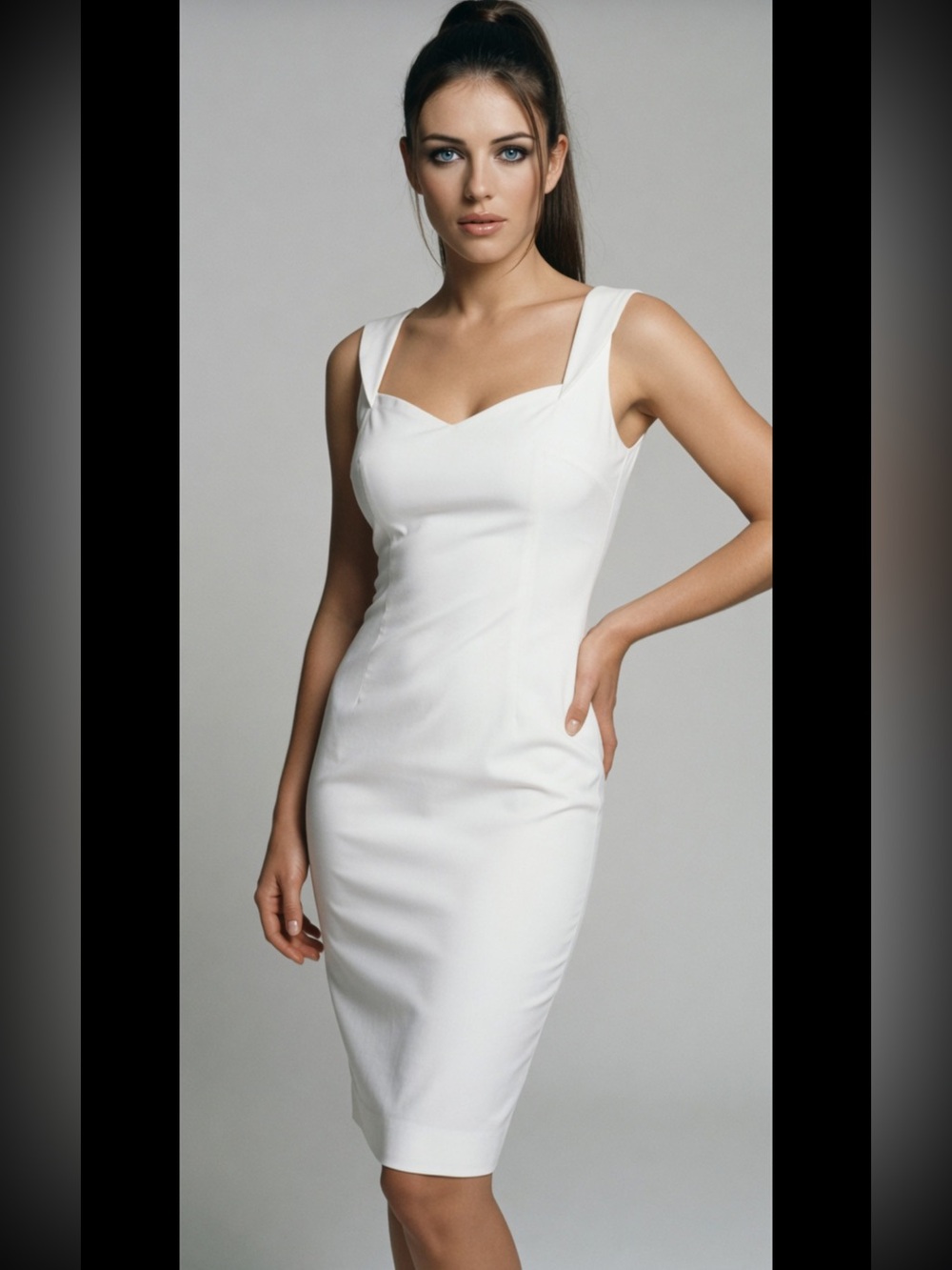 D&G Dolce & Gabbana White Sleeveless Pencil Dress Size 30/44 6 M $1365